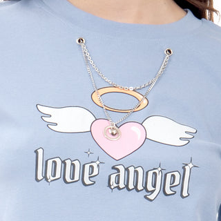 Playera Estampada Con Cadena