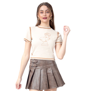 Playera Fashion Con Estampado Moderno