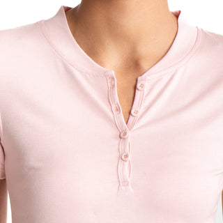 Playera Con Rib Y Botones Al Frente