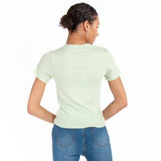 Playera Con Rib Y Botones Al Frente