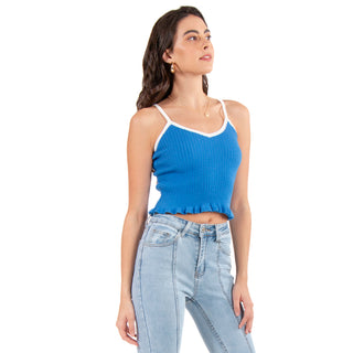 Top De Tirantes Con Ribete Contraste