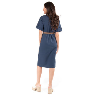 Vestido Cómodo Con Botones Fashion