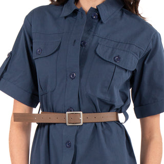 Vestido Cómodo Con Botones Fashion