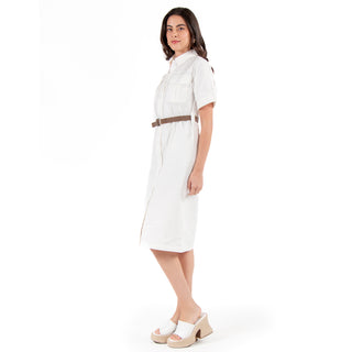 Vestido Cómodo Con Botones Fashion