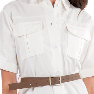 Vestido Cómodo Con Botones Fashion