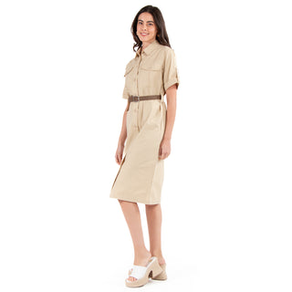 Vestido Cómodo Con Botones Fashion