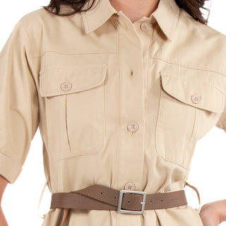 Vestido Cómodo Con Botones Fashion