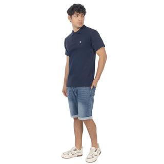 Bermuda Denim con Dobladillo Roll Up
