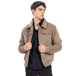 CHAMARRA PARA HOMBRE SUEDE WITH COVERED BUTTONS FOREVER 21