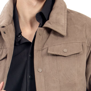 CHAMARRA PARA HOMBRE SUEDE WITH COVERED BUTTONS FOREVER 21