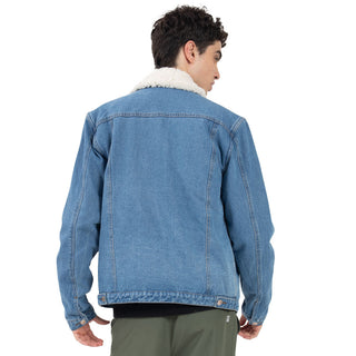 CHAMARRA PARA HOMBRE DENIM JACKET WITH SHERPA FOREVER 21