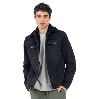 CHAMARRA PARA HOMBRE DENIM JACKET WITH SHERPA FOREVER 21