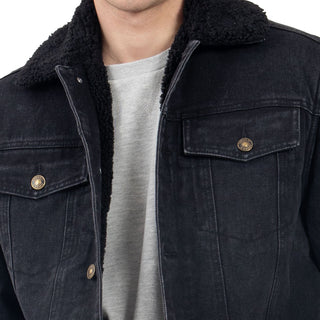 CHAMARRA PARA HOMBRE DENIM JACKET WITH SHERPA FOREVER 21