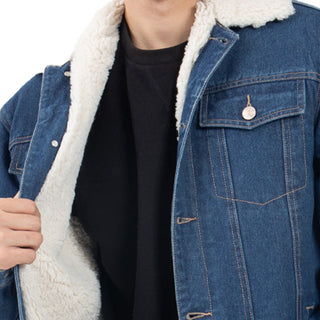 CHAMARRA PARA HOMBRE DENIM JACKET WITH SHERPA FOREVER 21