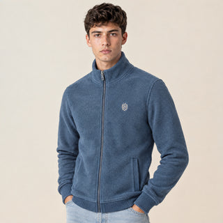 Chamarra Fleece con Zipper para Hombre Forever 21 #color_azul