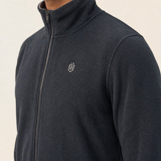 Chamarra Fleece con Zipper para Hombre Forever 21 #color_negro