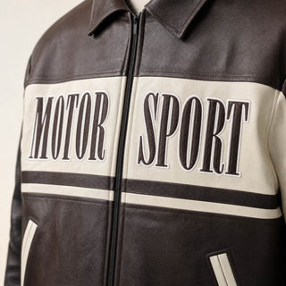 Chamarra Motor Sport con Parches para Hombre Forever 21 #color_café