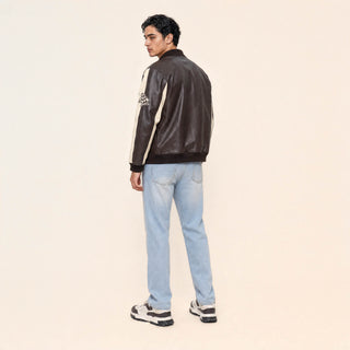 Chamarra Motor Sport con Parches para Hombre Forever 21 #color_café