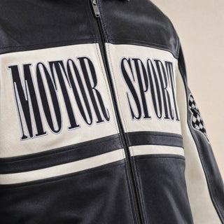 Chamarra Motor Sport con Parches para Hombre Forever 21 #color_negro