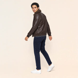 Chamarra Bomber con Borrega para Hombre Forever 21 #color_café