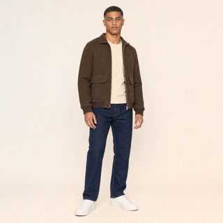 Chamarra Bomber con Bolsillos para Hombre Forever 21 #color_café