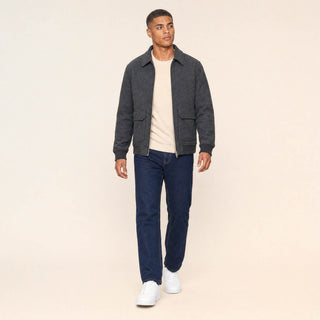Chamarra Bomber con Bolsillos para Hombre Forever 21 #color_gris-oscuro