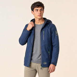 Chamarra con Capucha Regular para Hombre Forever 21 #color_azul-marino