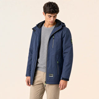 Chamarra con Capucha Regular para Hombre Forever 21 #color_azul-marino