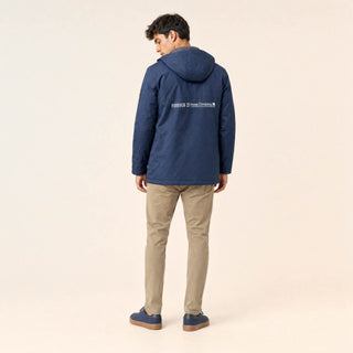 Chamarra con Capucha Regular para Hombre Forever 21 #color_azul-marino