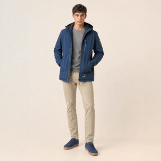 Chamarra con Capucha Regular para Hombre Forever 21 #color_azul-marino