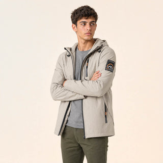 Chamarra con Capucha Regular para Hombre Forever 21 #color_beige