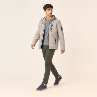 Chamarra con Capucha Regular para Hombre Forever 21 #color_beige