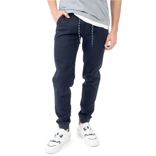 Jogger sólido con jareta ajustable