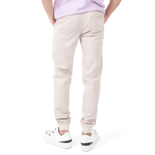 Jogger sólido con jareta ajustable