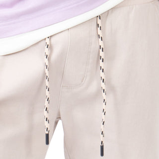 Jogger sólido con jareta ajustable