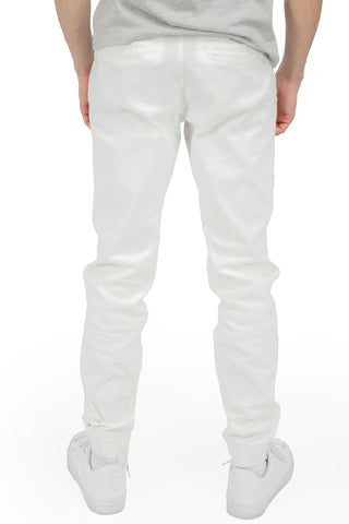 Jogger sólido con jareta ajustable