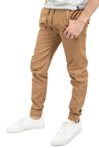 Jogger sólido con jareta ajustable