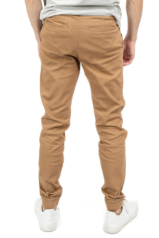 Jogger sólido con jareta ajustable