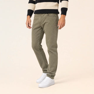 Pantalon Straight de Mezclilla Stretch para Hombre Forever 21 #color_olivo