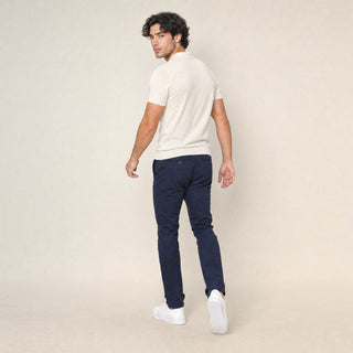Polo Slim de Cuello Abierto para Hombre Forever 21 #color_hueso