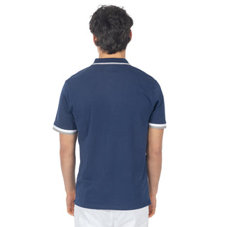 Playera Tipo Polo Regular Fit con Franjas en Mangas y Cuello