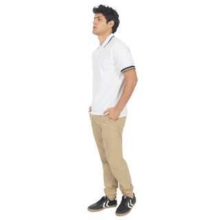 Playera Tipo Polo Regular Fit con Franjas en Mangas y Cuello