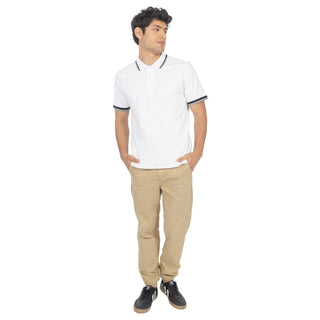 Playera Tipo Polo Regular Fit con Franjas en Mangas y Cuello