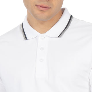 Playera Tipo Polo Regular Fit con Franjas en Mangas y Cuello