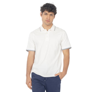 Playera Tipo Polo Regular Fit con Franjas en Mangas y Cuello