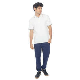 Playera Tipo Polo Regular Fit con Franjas en Mangas y Cuello