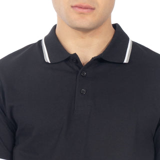 Playera Tipo Polo Regular Fit con Franjas en Mangas y Cuello
