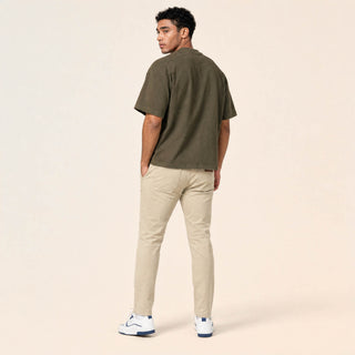 Playera Oversized de Algodón para Hombre Forever 21 #color_olivo