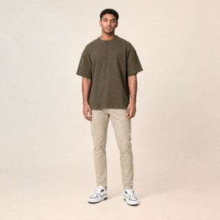 Playera Oversized de Algodón para Hombre Forever 21 #color_olivo