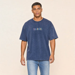 Playera Oversized con Estampado para Hombre Forever 21 #color_azul-marino
